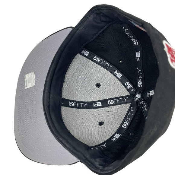 New Era‎ 59Fifty Arizona Cardinals NFL Black Fitted Hat Cap 7 1/4 - Picture 5 of 6